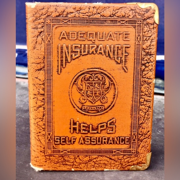 Vintage 1920s Zell ADEQUATE INSURANCE HELPS Self Assurance Thrift Book Coin Bank - Picture 6 of 9